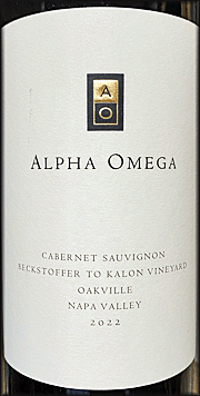 Alpha Omega 2022 Beckstoffer To Kalon Cabernet Sauvignon