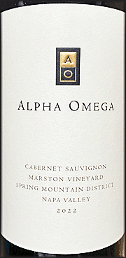 Alpha Omega 2022 Marston Vineyard Cabernet Sauvignon