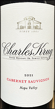 Charles Krug 2021 Napa Valley Cabernet Sauvignon