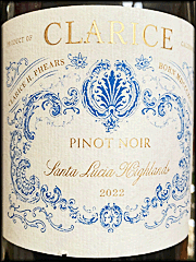 Clarice 2022 Santa Lucia Highlands Pinot Noir