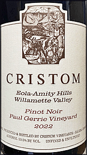 Cristom 2022 Paul Gerrie Vineyard Pinot Noir