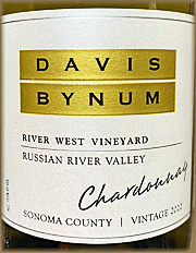 Davis Bynum 2022 River West Vineyard Chardonnay