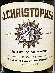 J Christopher 2019 Medici Pinot Noir