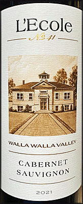 L'Ecole 2021 Walla Walla Cabernet Sauvignon