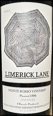 Limerick Lane 2022 Monte Rosso Zinfandel