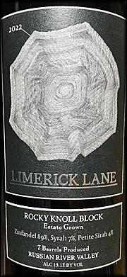 Limerick Lane 2022 Rocky Knoll Zinfandel