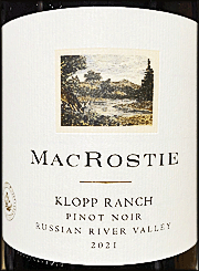 MacRostie 2021 Klopp Ranch Pinot Noir