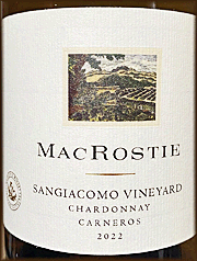 MacRostie 2022 Sangiacomo Vineyard Chardonnay