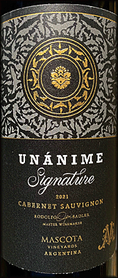 Mascota 2021 Unanime Signature Cabernet Sauvignon