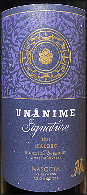 Mascota 2021 Unanime Signature Malbec