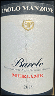 Paolo Manzone 2019 Barolo Cru Meriame