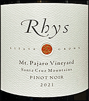 Rhys 2021 Mt. Pajaro Vineyard Pinot Noir