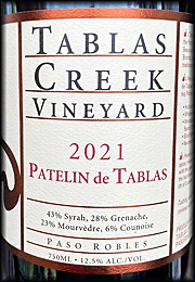 Tablas Creek 2021 Patelin de Tablas