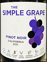 The Simple Grape 2021 Pinot Noir