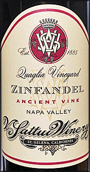 V Sattui 2021 Quaglia Vineyard Zinfandel