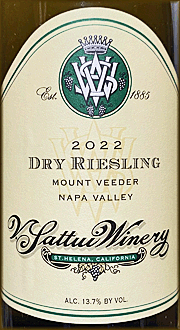 V Sattui 2022 Dry Riesling