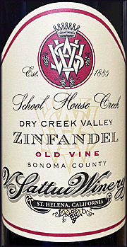 V Sattui 2022 School House Creek Zinfandel